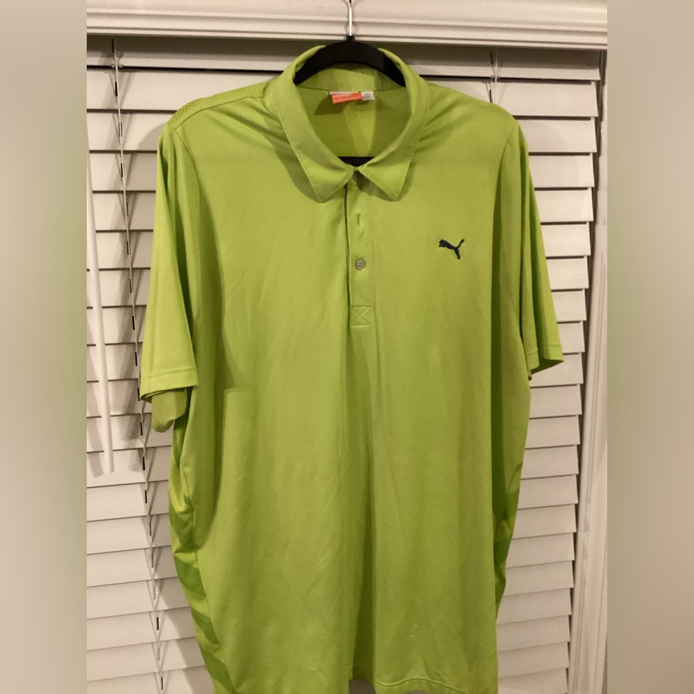 PUMA NEON GREEN GOLF POLO SHIRT XXL